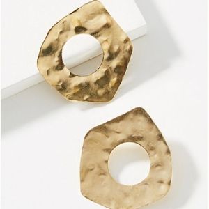 Hammered Washer Post Earrings NWT